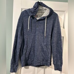 Men’s blue melange hoodie size medium